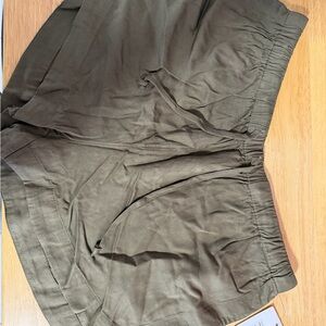 RVCA Olive Green Casual Drawstring Shorts